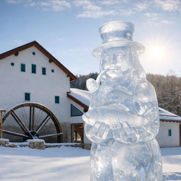 Mill ice carving